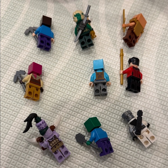 Lego Minifigure Set with Red, Blue, and Gold Accents - Picture 8 of 9